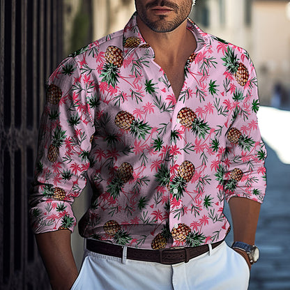 Chemise pour homme avec motif ananas tropical Chic und Stil