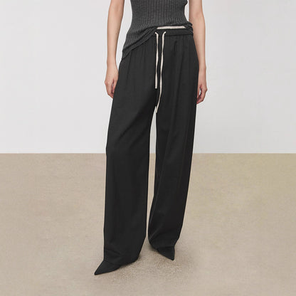 Casual Palazzo pants for women with elastic waistband and side pockets