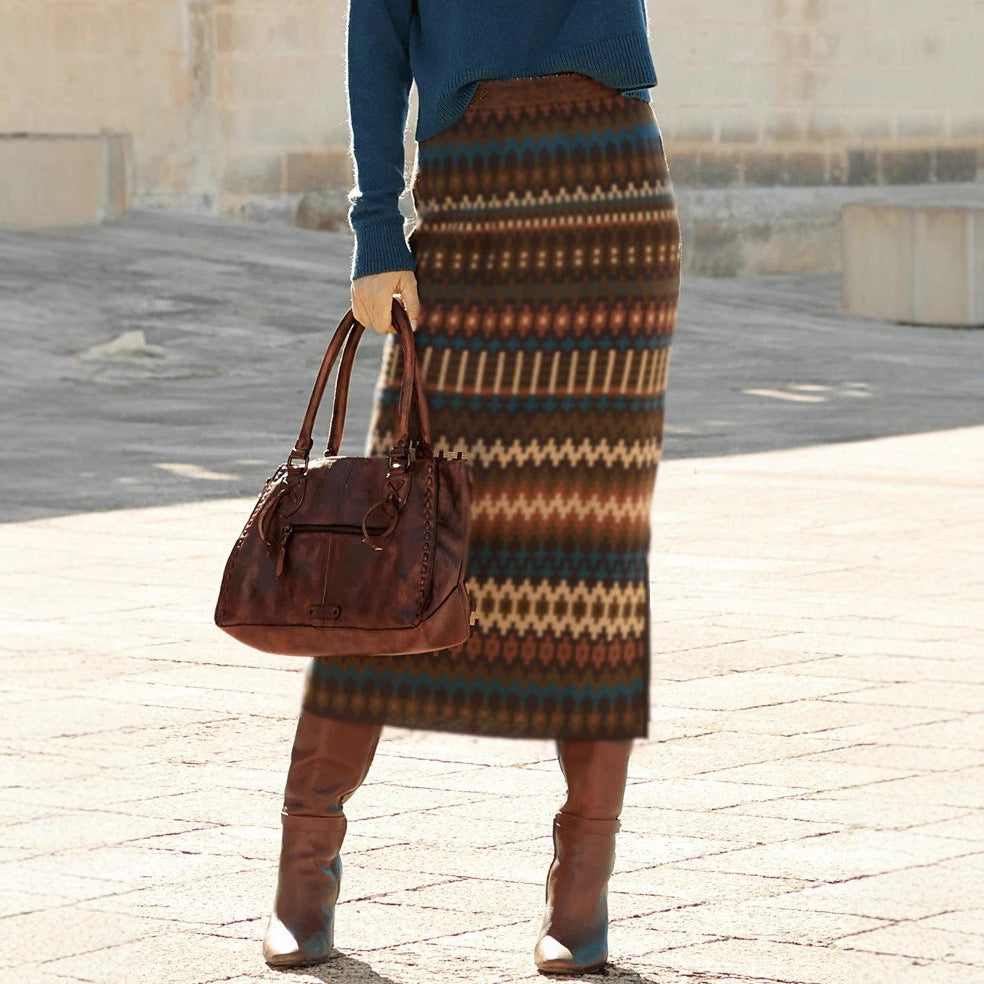 Jupe maxi bohème à motif Chic und Stil