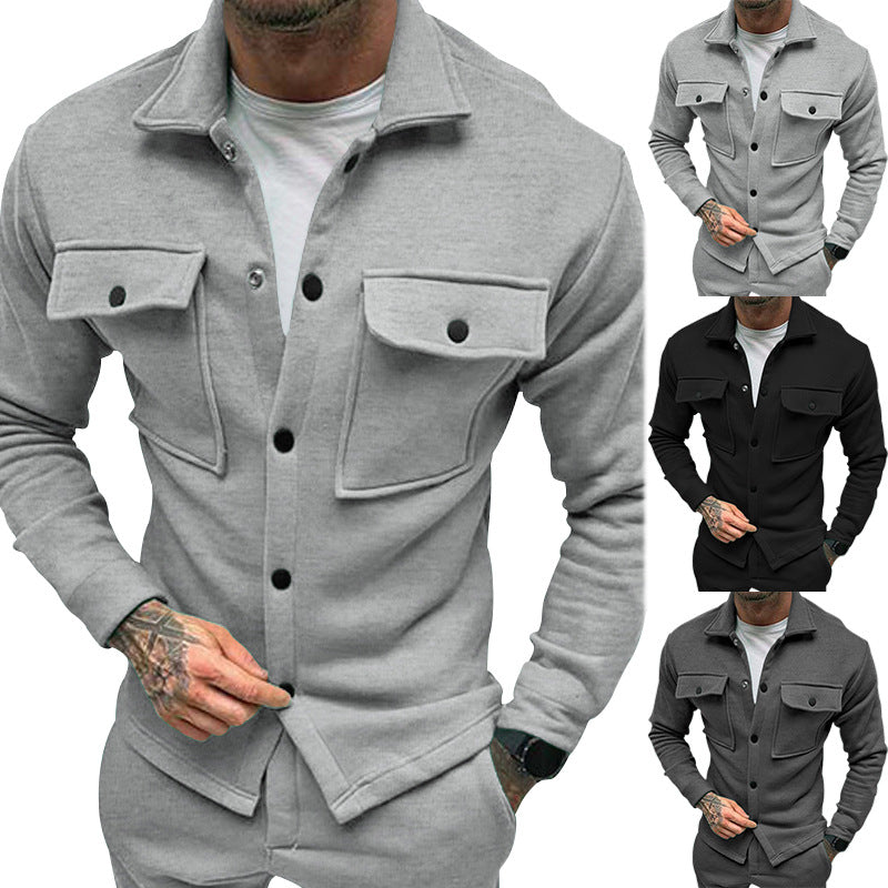 Veste de transition décontractée pour hommes avec poches pratiques et fermeture à boutons-pression Chic und Stil