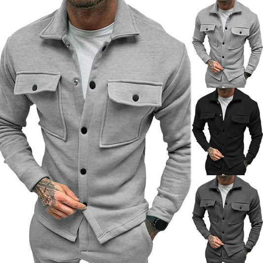 Veste de transition décontractée pour hommes avec poches pratiques et fermeture à boutons-pression Chic und Stil