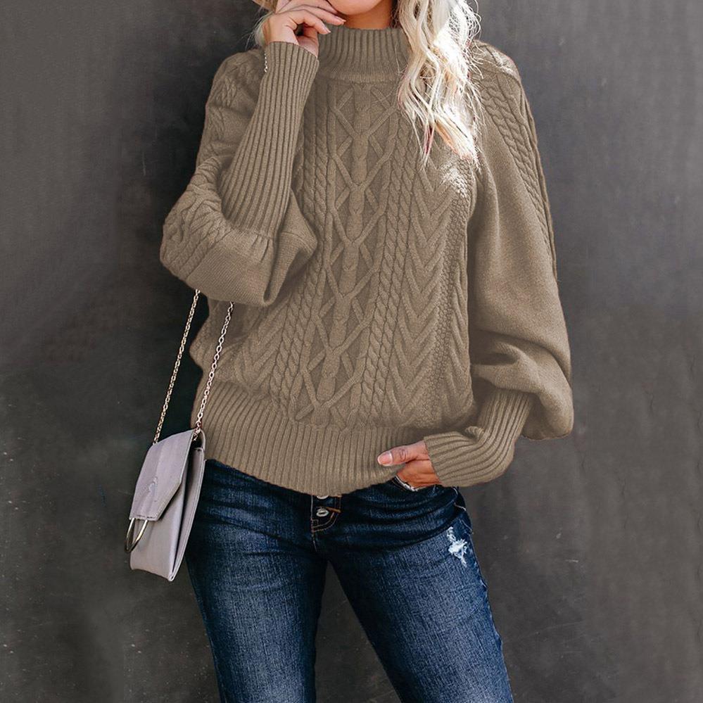 Pull en tricot pour femmes avec col haut et design texturé Chic und Stil