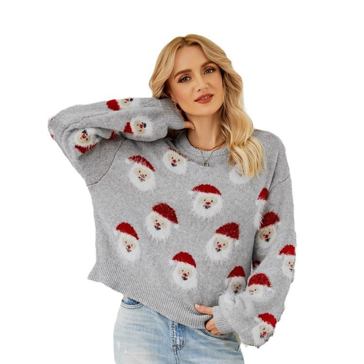 Pull confortable pour femmes avec motif de Noël Santa Chic und Stil