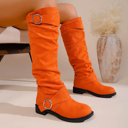 Bottes overknee élégantes pour dames en matériau souple et élastique Chic und Stil