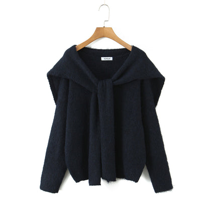 Pull en maille tendance pour femmes avec col large et coupe décontractée Chic und Stil