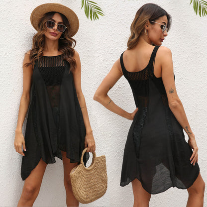 Dames Robe de Plage en Crochet Aérée Cover-Up Chic und Stil