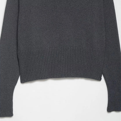 Pull en tricot surdimensionné pour femmes avec encolure dégagée et coupe décontractée Chic und Stil