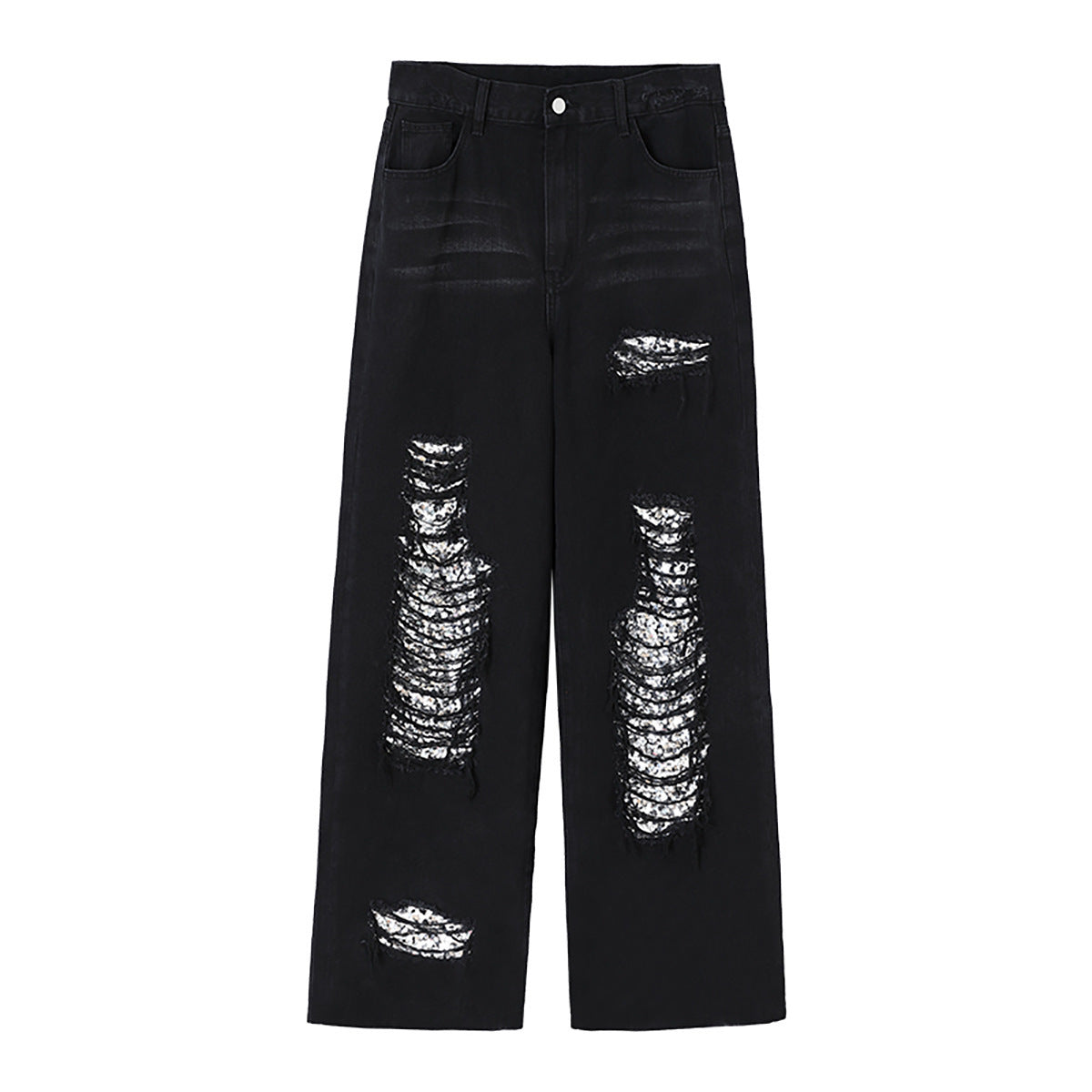 Damen Mode Baggy-Jeans avec ornement extravagant Chic und Stil