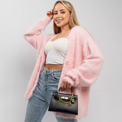 Cardigan femme moelleux avec fermeture à boutons et coupe ample Chic und Stil