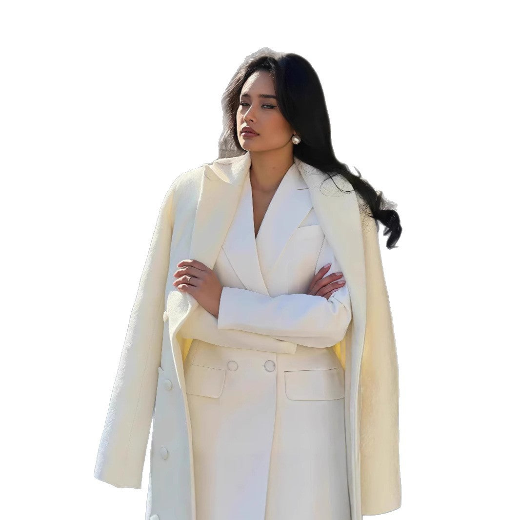 Dames Blazer élégant avec coupe asymétrique et col décoratif Chic und Stil