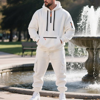 Multifunctional hoodie set for men and cargo pants Chic und Stil