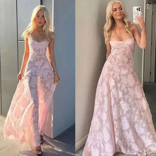 Dames Fleurs Dentelle Robe de Soir Chic und Stil