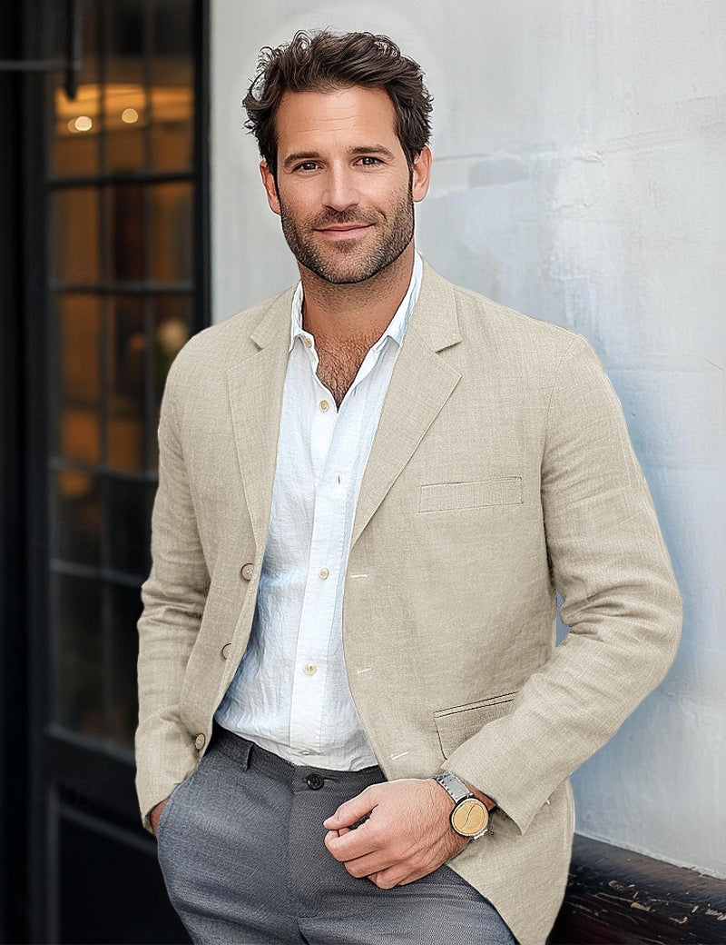 Blazer en lin décontracté pour hommes Chic und Stil