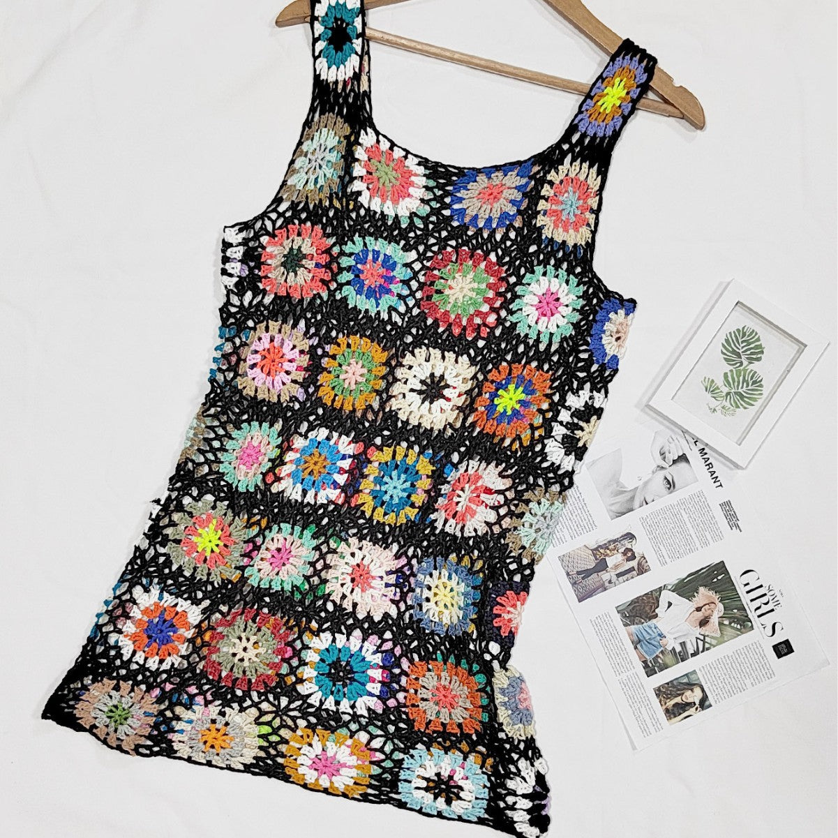 Robe de plage à motif de fleurs au crochet pour femmes Chic und Stil