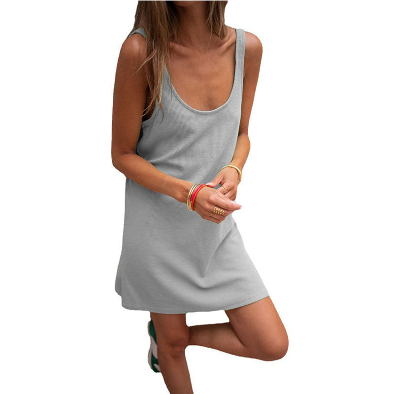 Robe d'été décontractée pour femmes avec décolleté plongeant et tissu léger Chic und Stil