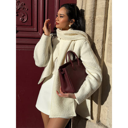 Casual knit jacket for women with a modern fit and voluminous sleeves Chic und Stil