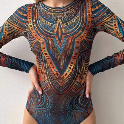 Sporty one-piece swimsuit for women with long sleeves Chic and Style