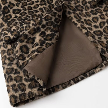 Elegant leopard blazer jacket for women Chic and Style