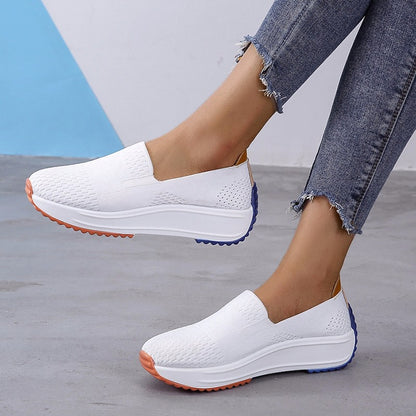 Baskets slip-on respirantes pour femmes avec semelle antidérapante et dessus en tricot flexible Chic und Stil