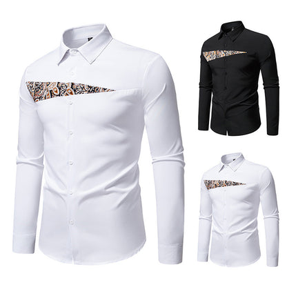 Chemise à manches longues pour hommes avec design paisley créatif Chic und Stil