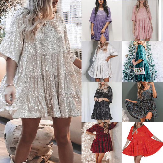 Robe de fête scintillante pour femmes Chic und Stil