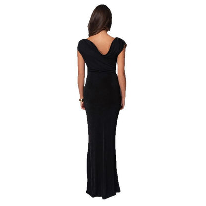 Robe maxi ajustée à épaule unique Chic und Stil