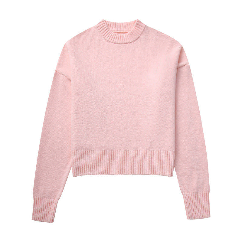 Dames Pull Court Confortable Tricoté Chic und Stil