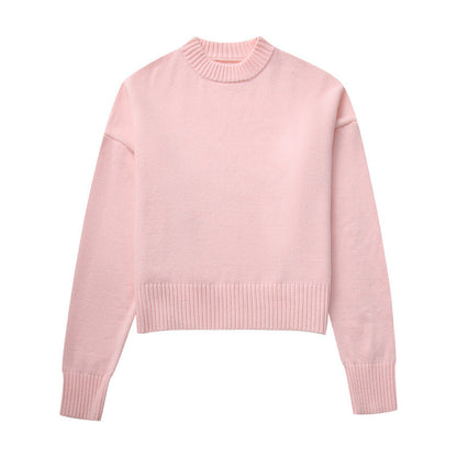 Dames Pull Court Confortable Tricoté Chic und Stil
