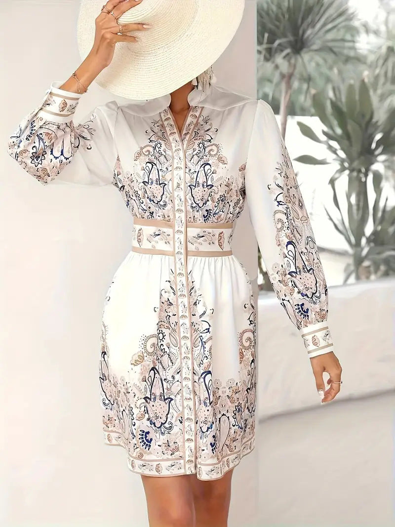 Robe d'été élégante et imprimée floral pour dames Chic und Stil