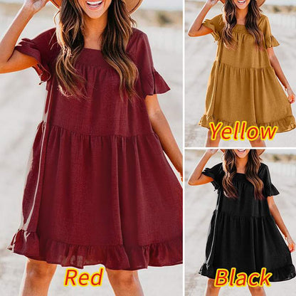 Robe à volants en couches Chic und Stil pour femmes