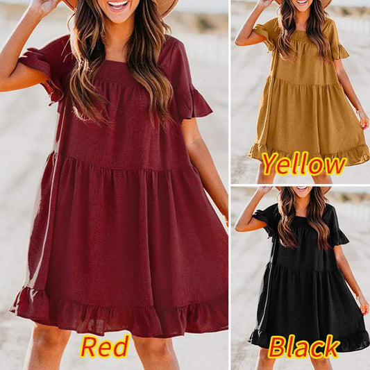 Robe à volants en couches Chic und Stil pour femmes