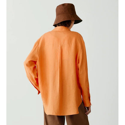 Chemise en lin légère à boutons pour femmes Chic und Stil