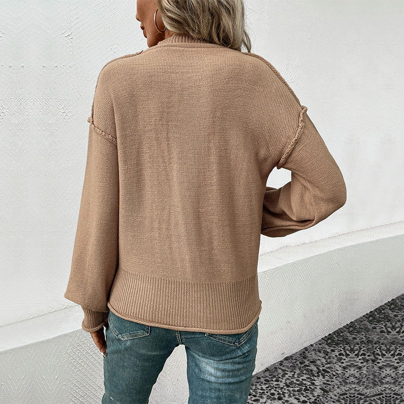 Pull décontracté pour femmes avec application de poche décorative Chic und Stil