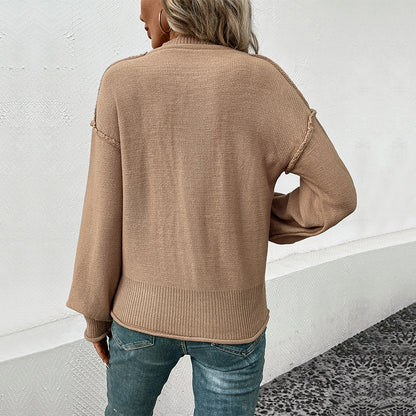 Pull décontracté pour femmes avec application de poche décorative Chic und Stil