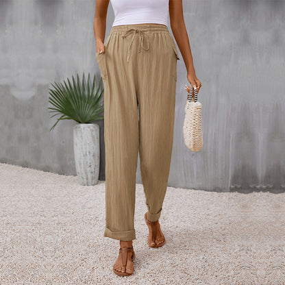 Women light pleated pants Chic and Style