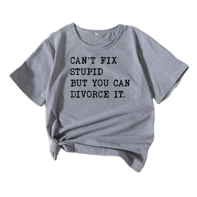 Dames Casual Citables T-shirt Graphique Chic und Stil