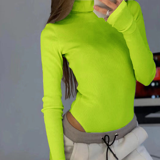 Dames haut ajusté à manches longues avec design fermé Chic und Stil