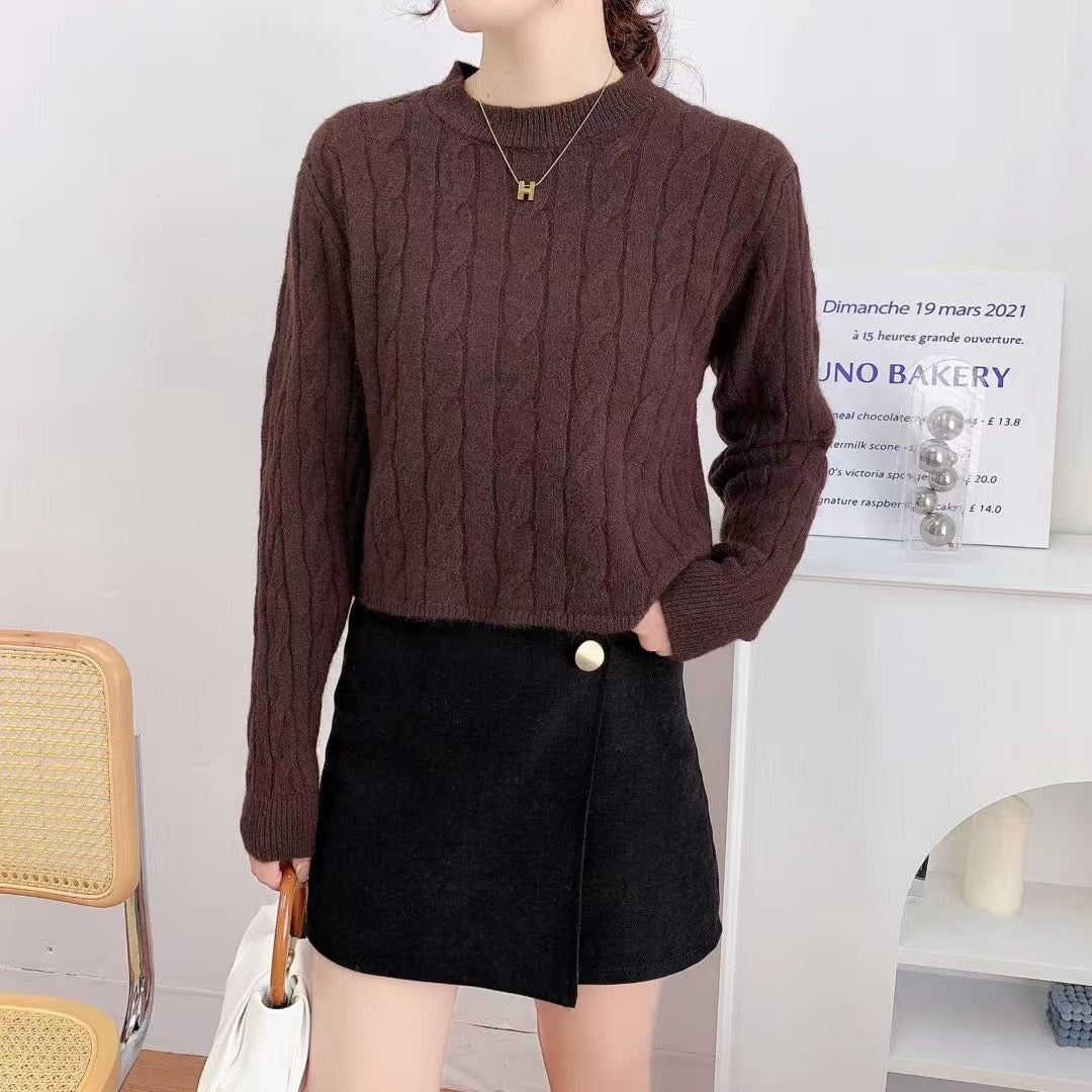 Pull-over en tricot épais pour femmes avec motif texturé et coupe décontractée Chic und Stil