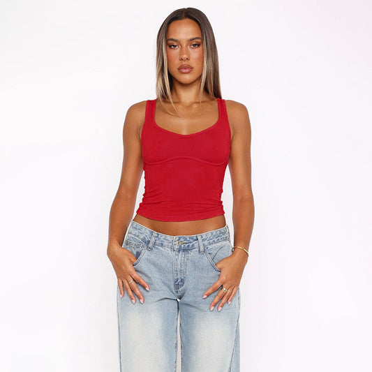 Haut court côtelé sans coutures Chic und Stil
