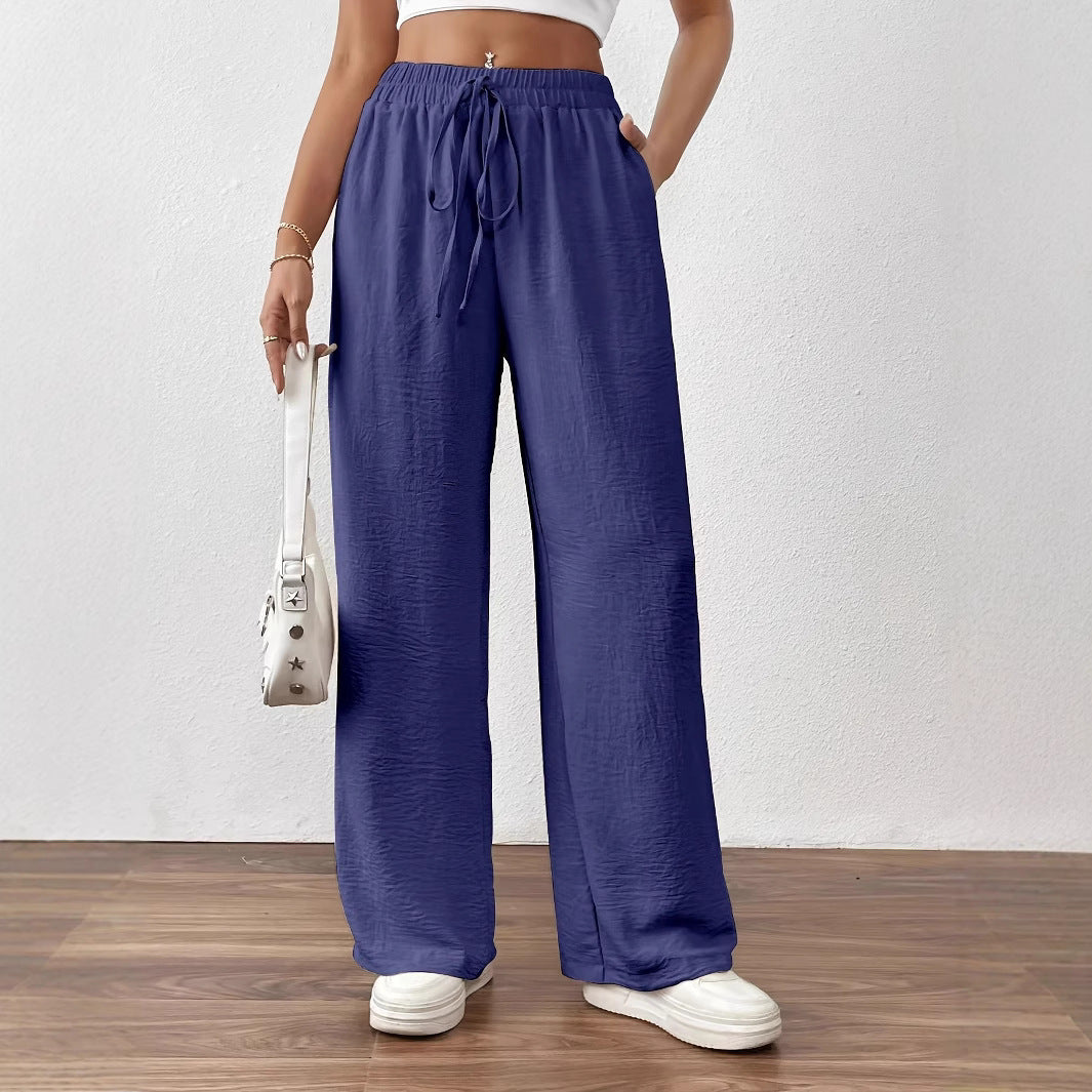 Loose linen pants for women with elastic waist and side pockets Chic and Style