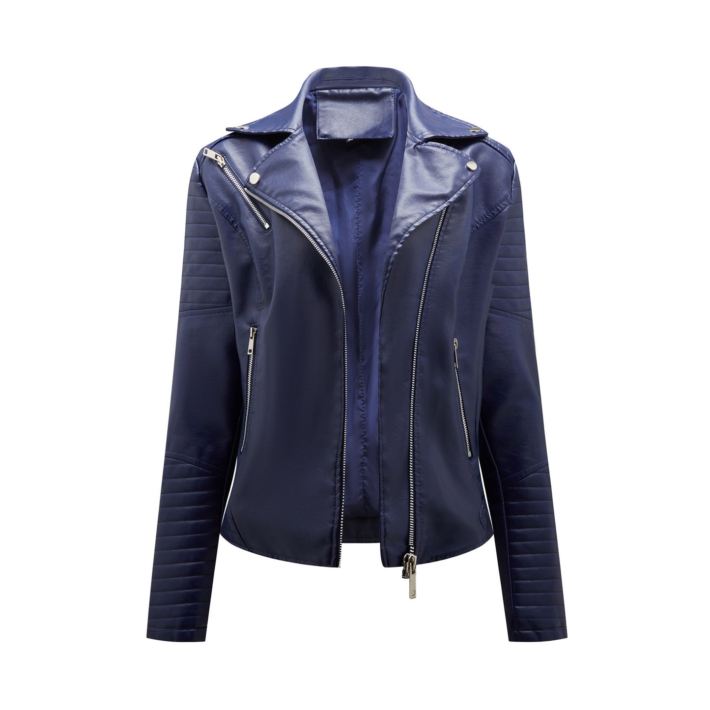 Biker jacket in faux leather for women with striking stitching details Chic and Style