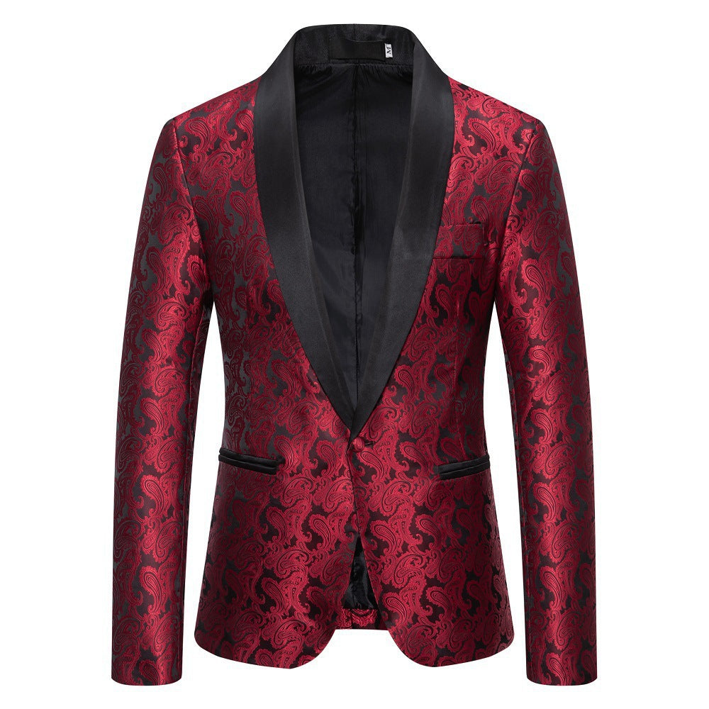 Elegant tuxedo blazer for men with luxurious paisley pattern Chic and Style