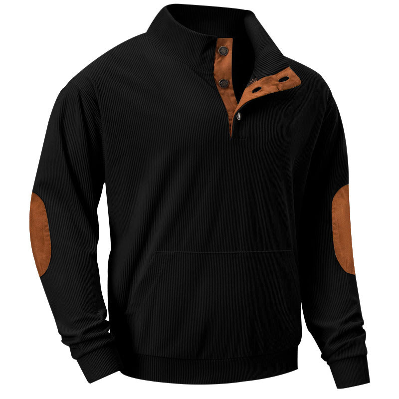 Pull-over en tricot confortable pour hommes avec col moderne et coudières renforcées Chic und Stil