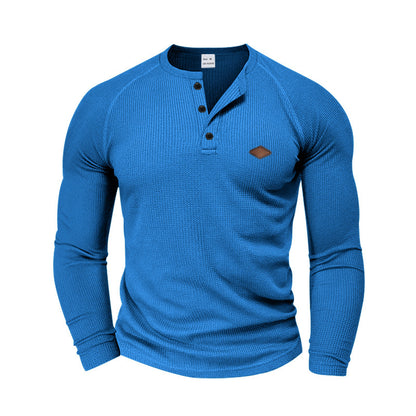 Chemise à manches longues pour hommes en tissu texturé avec des boutons pratiques Chic und Stil