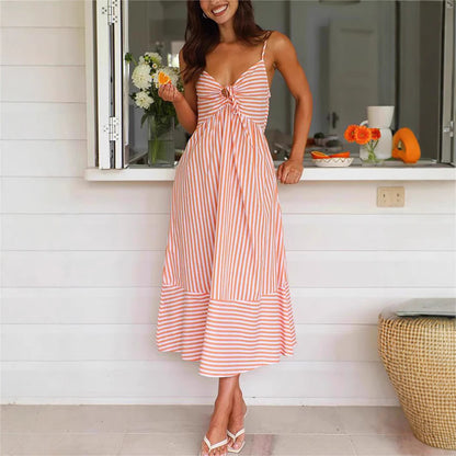 Robe maxi rayée pour femmes Chic und Stil