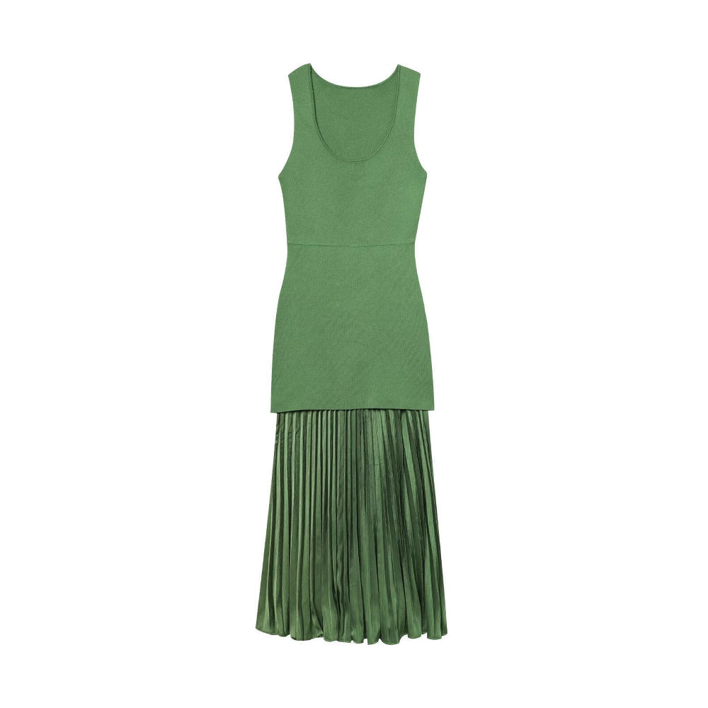 Robe maxi femme avec jupe plissée et haut près du corps Chic und Stil