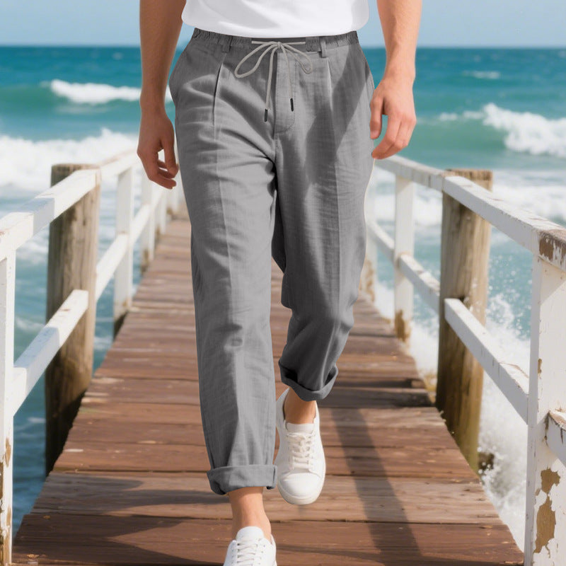 Casual beach pants for men with elastic waist and handy side pockets Chic und Stil