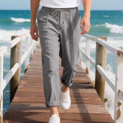 Casual beach pants for men with elastic waist and handy side pockets Chic und Stil