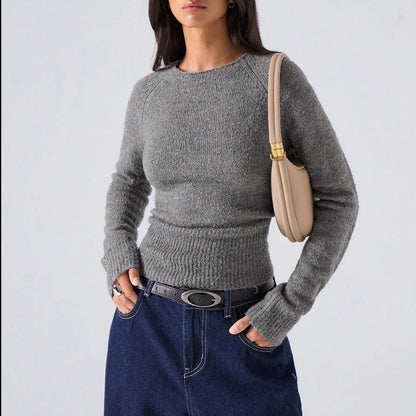 Pull en tricot pour femmes avec ourlet côtelé et coupe confortable Chic und Stil