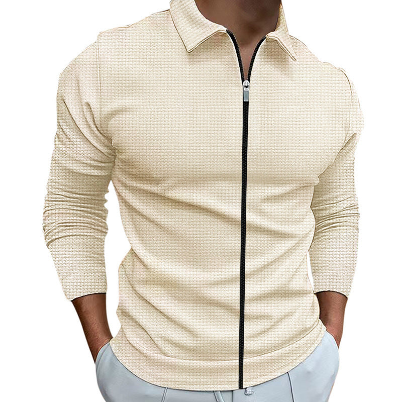 Functional pullover for men with zip and structured design Chic and Style